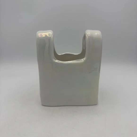 Target Bullseye’s Spring Iridescent Purse Vase With Blue Bow 6.5"H NEW 2025 - Picture 6 of 8